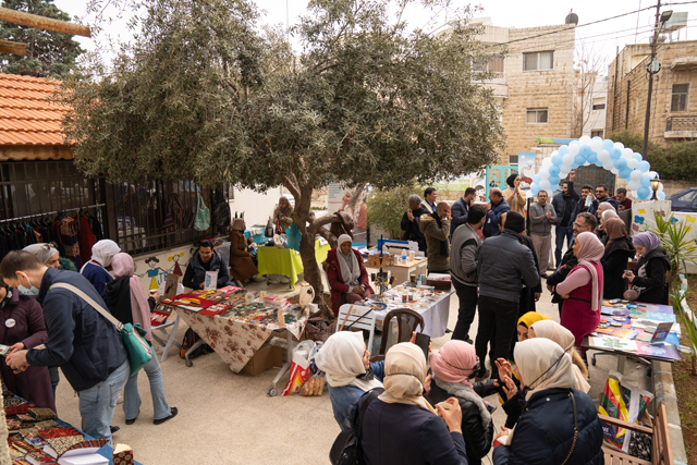 Participants during a bazaar organised by the Jesuit Refugee Service on the occasion of Mother’s Day in Amman on Sunday (Photo courtesy of JRS/ Silvia Mazzocchin)