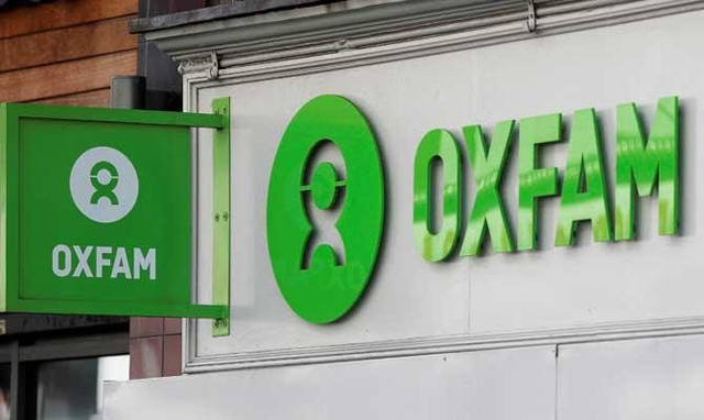 An Oxfam shop is seen in London on Sunday (Reuters photo)