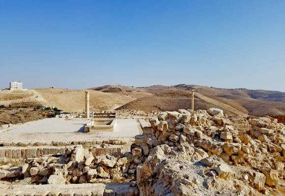 A view of the remains of the 2,000-year-old Citadel of Machaerus, also known as Mukawir, in Madaba (Photo courtesy of Jordan Tourism Board)