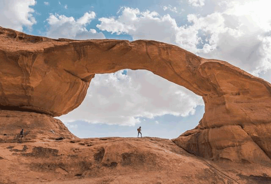 Desert route between Humeima and Jaba Kharaze in southern Jordan  (Photo courtesy of the Jordan Trail)