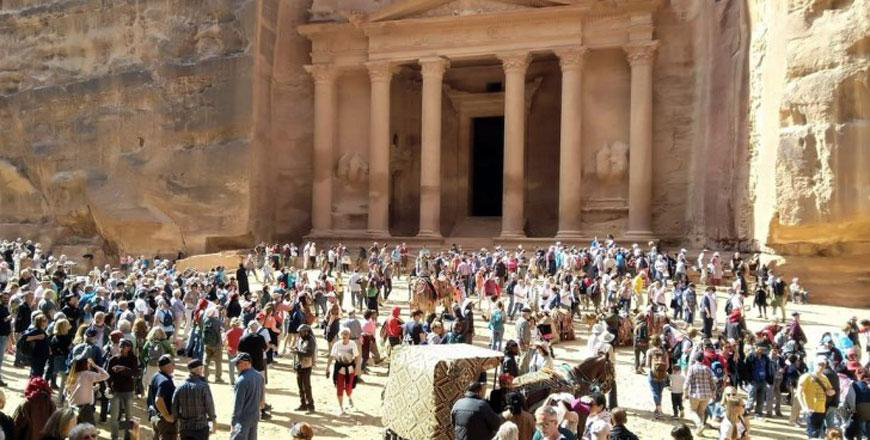 Recent figures released by the Ministry of Tourism and Antiquities shows a 7 per cent decrease in the number of tourists visiting Jordan during the first eight months of this year (JT file)