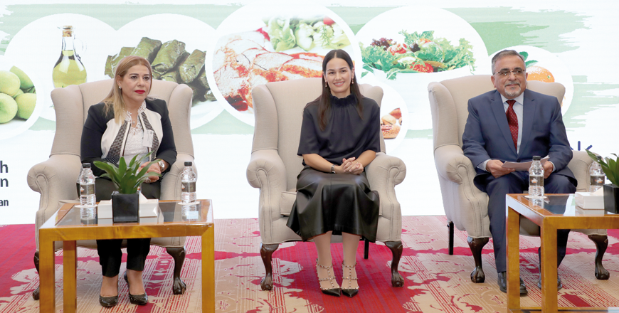 HRH Princess Salha bint Asem and guests during a regional nutrition coordination meeting, organised by the World Health Organization’s Regional Office for the Eastern Mediterranean (Petra photo)