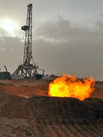 The Ministry of Energy and Mineral Resources' annual report says that Jordan's crude oil production declined significantly in 2023, falling to 43,988 barrels from 94,675 barrels in 2022 (JT file)