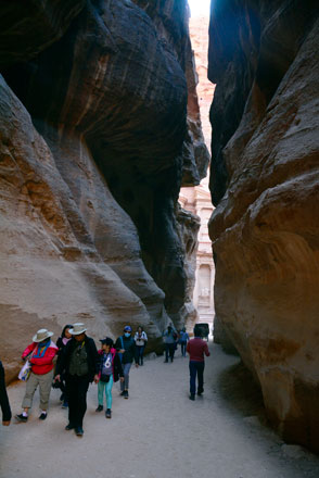 A total of 75,308 tourists visited the rose-red city of Petra in January 2020, according to the Petra Development and Tourism Region Authority (Photo by Amjad Ghsoun)