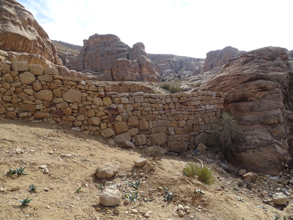 A restored Nabataean dam in Petra (Photo courtesy of Catreena Hamarneh)