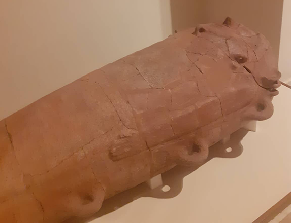 A pithos displayed at the Jordan Museum in Amman (Photo of Saeb Rawashdeh)