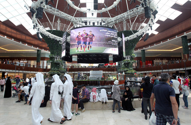 People walk in Mall of Qatar in Doha, Qatar, on Wednesday (Reuters file photo)