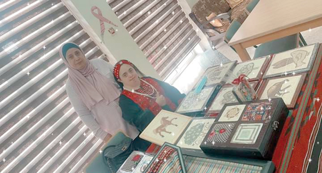 Seham Ta’mari with her daughter Wafa’a at the ‘Bashae’r Al Kheer’ charity in Madaba (Photo courtesy of Seham Ta’mari)