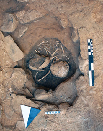 Burial of two infants in Ba’ja (Photo of Marion Benz)
