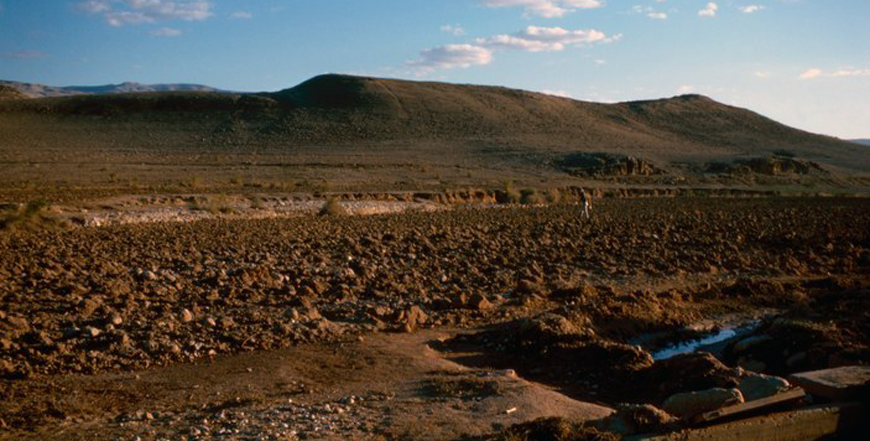 A view from the south towards the site of Tell Hammam in the southern Jordan Valley (Photo courtesy of ACOR)