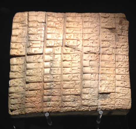 An Ebla tablet from the Bronze Age (Photo of Davide Mauro)