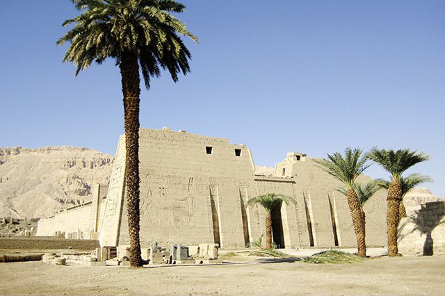 Reconstruction of the Mortuary Temple of Ramesses III in Medinet Habu (Photo courtesy of Rosemary Robertson)