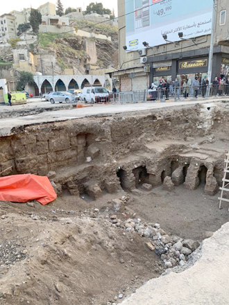 A view of recently excavated Roman bath in downtown Amman  (Photo courtesy of Zeidan Kafafi)