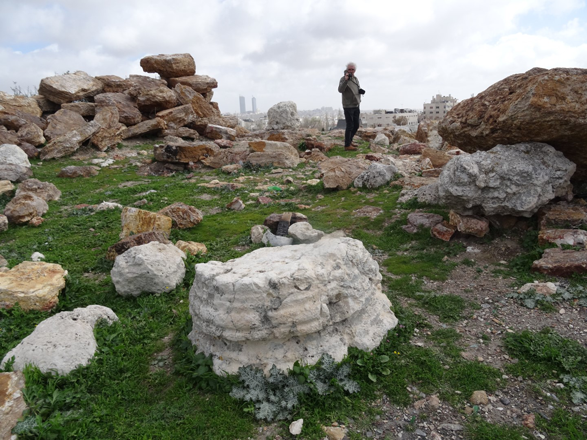 Khirbet es Sar is a site from the Iron Age near Bayader Wadi Sir (Photo of Mariusz Burdajewicz)