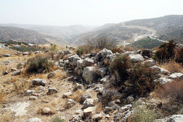   Walls of Khirbet Jazzir located some four kilometres southwest of Salt (Photo courtesy of Alexander Ahrens)