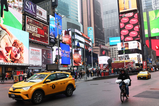A yellow cab taxi is seen on Thursday in New York City (AFP photo)