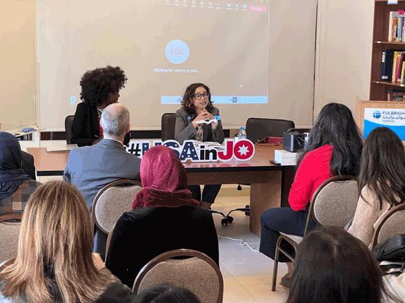US Special Representative for Racial Equity and Justice Desirée Cormier Smith during a meeting in Jordan (Photo courtesy of US embassy)