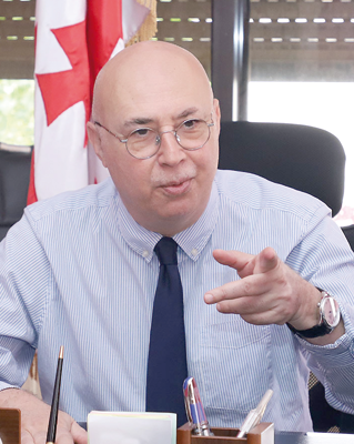Georgia's Ambassador to Jordan Zaza Kandelaki speaks to the media on Monday (Petra photo)
