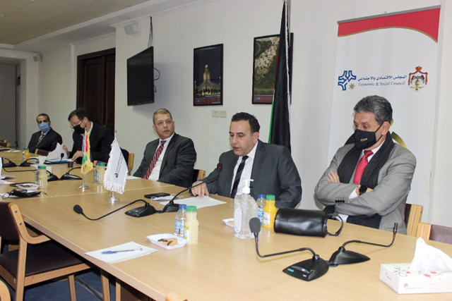 Speakers during a discussion session organised by the Economic and Social Council on Tuesday (Petra photo)