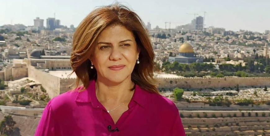 An undated handout photo released by the Doha-based Al Jazeera TV shows the channel's veteran journalist Shireen Abu Aqleh during one of her reports from Jerusalem (AFP photo/Al Jazeera)