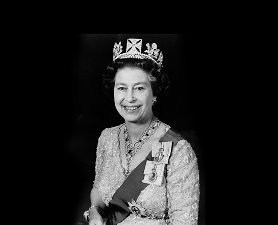 In this file official portrait released in June 1987 and taken at Buckingham Palace shows Britain's Queen Elizabeth II, wearing a gold lame gown with an early 19th Century diadem made for George IV (AFP photo)