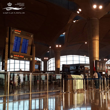 Between January and the end of November 2015, the Queen Alia International Airport's overall year-to-date passengers reached 6,562,634 (Photo courtesy of QAIA)