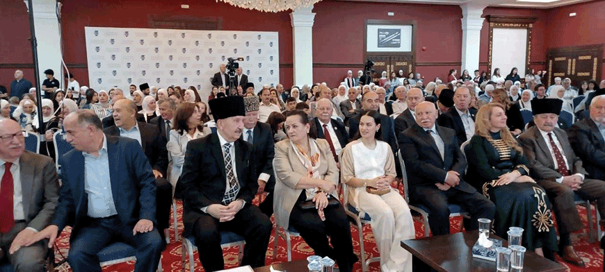 In the presence of HRH Princess Sana Asem and HRH Princess Saleha bint Asem, the Circassian Charity Association on Friday celebrated the wedding of HRH Crown Prince Hussein and HRH Princess Rajwa Al Hussein (Petra photo)