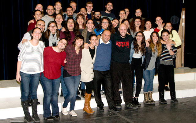 Dozan wa Awtar choir members pose for a group photo during a rehearsal session in Amman last week (Photo by Jean-Claude Elias)