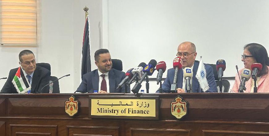   Finance Minister Mohammad Al-Ississ announces on Thursday that the  government reached a staff-level agreement with the International Monetary Fund (IMF) on the completion of the first review of the economic reform programme under the Extended Fund Facility (JT photo)  