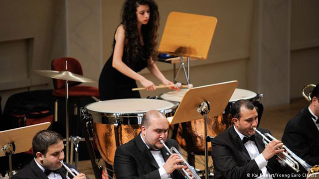 Founded in 2006, the Arab Youth Philharmonic Orchestra counts between 75 and 85 members (Photo courtesy of Young Euro Classic website)