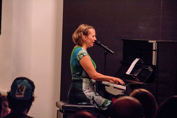 German pianist Cordula Unger performs at NOFA creative space in Amman on Wednesday (Photo courtesy of NOFA creative space/ Arthur Tainturier)