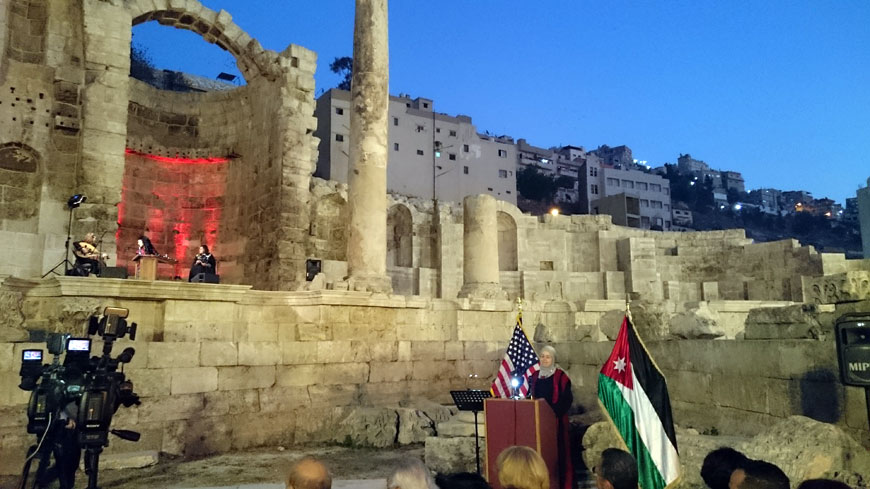 A view of the Amman Nymphaeum, which is a Roman monument that was built during the 2nd century AD (Photo by Ahmed Bani Mustafa)