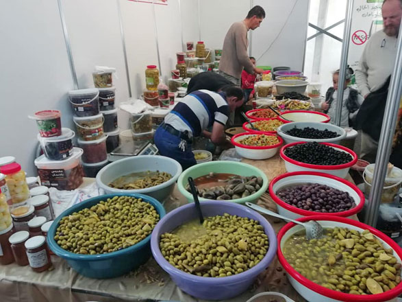 Local producers showcase their olive products during the 19th National Olive Festival, which concluded Saturday evening, at Al Hussein Park in Amman (Photo courtesy of National Olive Festival Facebook page)