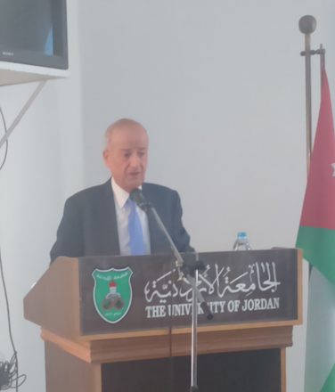 Higher Education Accreditation Commission President Bashir Zu’bi speaks at a workshop in Amman on Tuesday (Photo courtesy of HEAC)