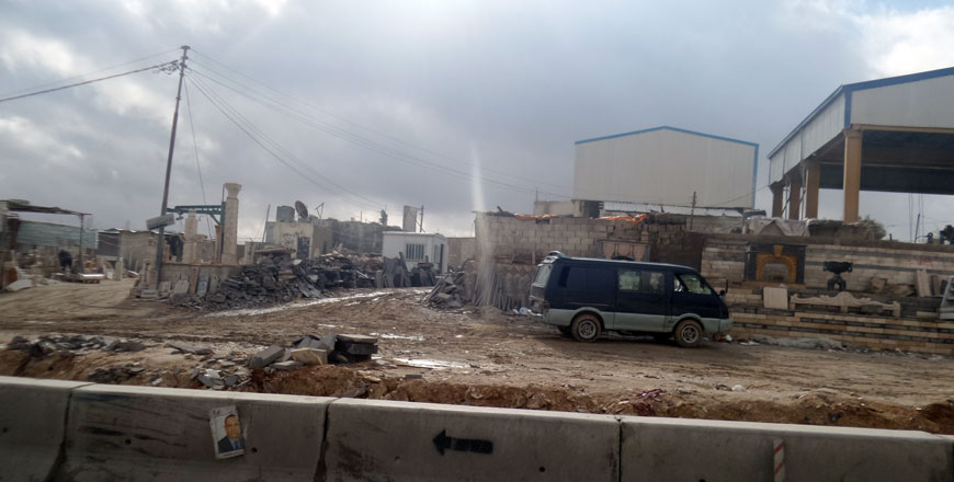 More than 40 plastic scrap grinding workshops are scattered across Sahab, as well as scores of unlicensed brick factories (JT photo)