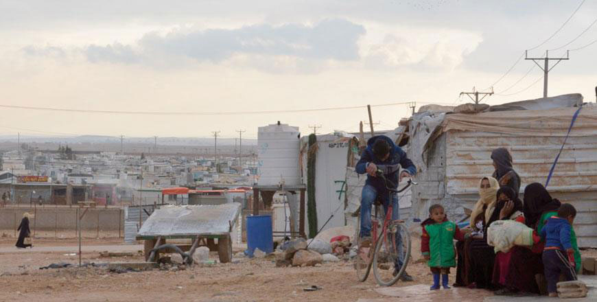 Syrian refugees are seen at a camp in Jordan in this undated photo (JT file photo)