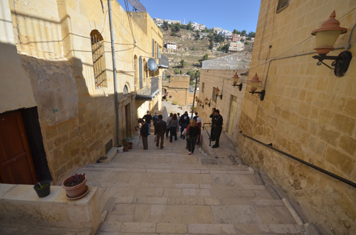 Jordanians and foreigners take part in a tour of Salt organised by UNESCO on Saturday (Photo by Muath Freij)  