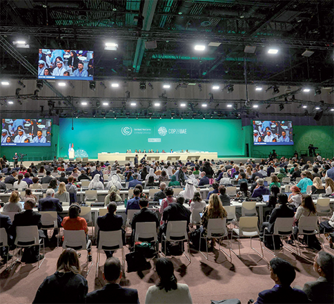 Delegates attend the opening cremony of the COP28 United Nations climate summit in Dubai on Thursday (AFP photo)