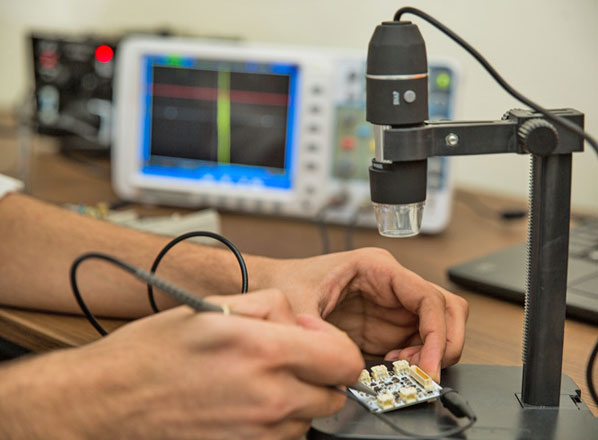 In this undated photo, a young Jordanian works on a device as part of Masar initiative, launched and run by the Crown Prince Foundation (Photo courtesy of Crown Prince Foundation)