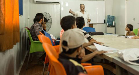 The Finn Church Aid offers English language classes, IT skills, craft workshops and vocational training to residents of Jordan’s refugee camps (Photo courtesy of FCA Jordan)