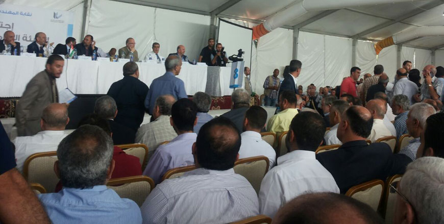 Members of the Jordan Engineers Association attend a general assembly meeting in Amman on Saturday (Photo courtesy of JEA)