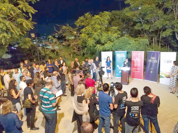 French Ambassador to Jordan David Bertolotti at the opening of the 25th edition of Franco-Arab Film Festival in Amman on Monday (Photo courtesy of the French embassy)