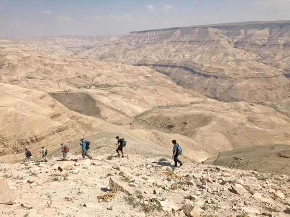 Tourists walk along Jordan Trail in this undated photo (Photo courtesy of Jordan Trail)