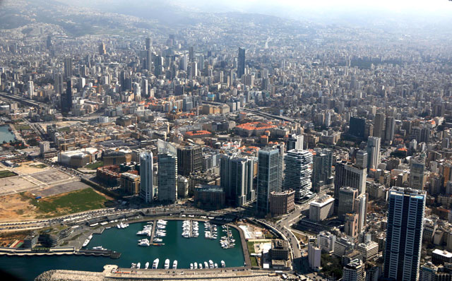 An aerial picture taken on Saturday, shows a view of the Lebanese capital Beirut (AFP photo)
