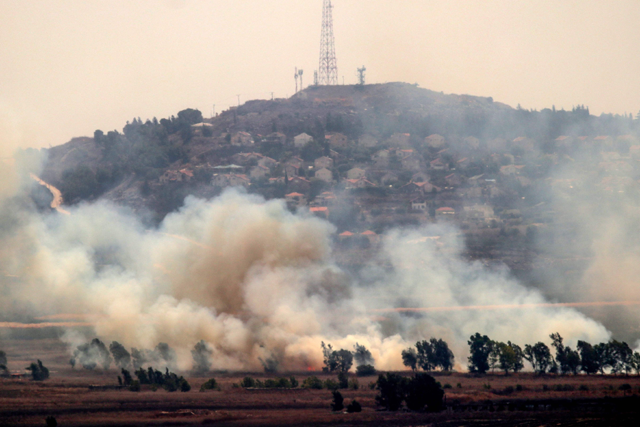 Smoke rises in the southern Lebanese Marjayoun plain after being hit by Israeli shelling on September 6, 2024, amid the ongoing cross-border clashes between Israeli troops and Hizbollah fighters (AFP photo)