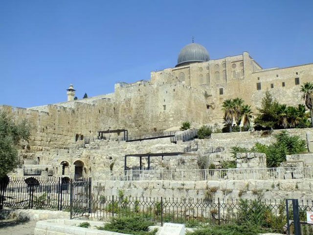 The Umayyad Palaces in Jerusalem have been targeted by Israeli occupation authorities and settlers (File photo)