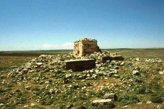 In this undated photo a tomb and potential shrine is seen at Khirbat Faris (Photo courtesy of Khirbat Faris Project)