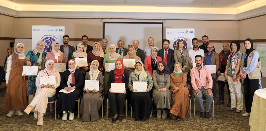 Beneficiaries of the Job Search Club programme pose for a photo (Photo courtesy of the BDC)