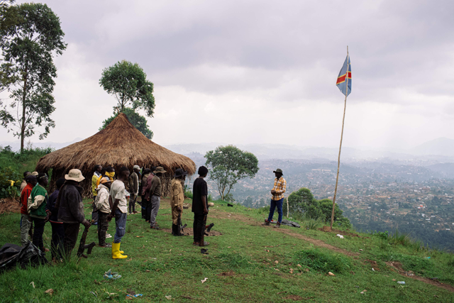 Members of the Synergie des Wazalendu of the Front Nord and the Volontaires de la Resistance Populaire attend a briefing in the hills above the town of Butembo, North Kivu, in the east of the Democratic Republic of Congo, on December 19, 2024 (AFP photo)