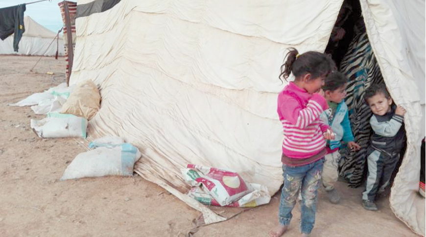 Most displaced people have found shelter in tents, unfinished buildings, and sheds, leaving them particularly vulnerable to harsh winter conditions, according to CARE International (Photo courtesy of CARE International)
